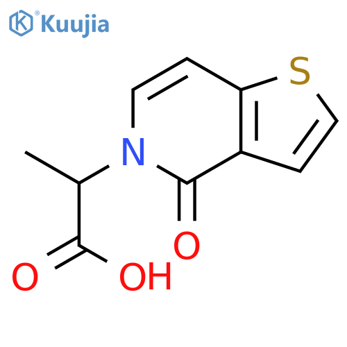 Thieno[3,2-c]pyridine-5(4H)-aceticacid, a-methyl-4-oxo- structure