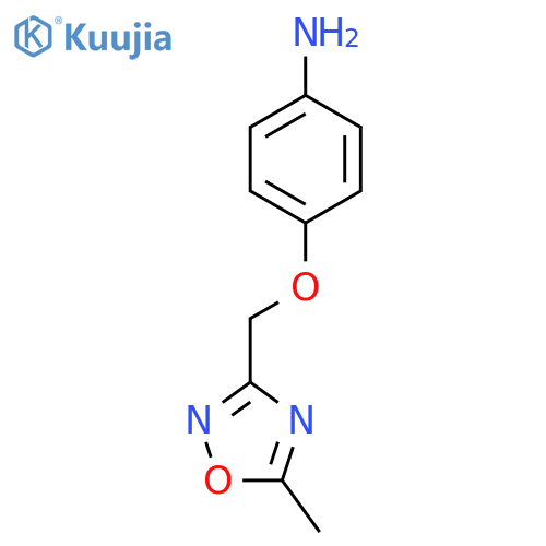 4-(5-methyl-1,2,4-oxadiazol-3-yl)methoxyaniline structure