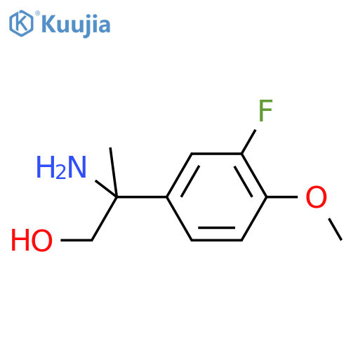2-amino-2-(3-fluoro-4-methoxyphenyl)propan-1-ol structure