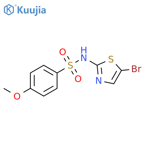 N-(5-bromo-1,3-thiazol-2-yl)-4-methoxybenzene-1-sulfonamide structure