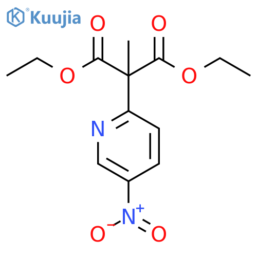 Propanedioic acid, 2-methyl-2-(5-nitro-2-pyridinyl)-, 1,3-diethyl ester structure
