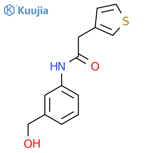 N-3-(hydroxymethyl)phenyl-2-(thiophen-3-yl)acetamide structure