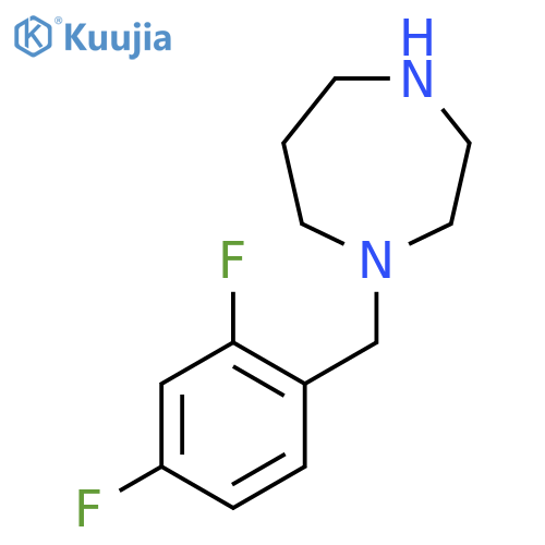 1-[(2,4-Difluorophenyl)methyl]-1,4-diazepane structure