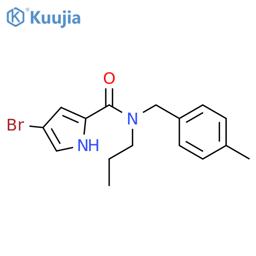4-bromo-N-(4-methylphenyl)methyl-N-propyl-1H-pyrrole-2-carboxamide structure