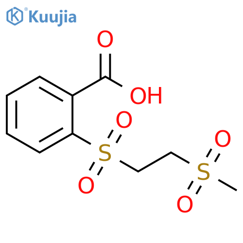 2-(2-methanesulfonylethanesulfonyl)benzoic acid structure