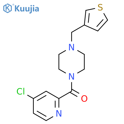 1-(4-chloropyridine-2-carbonyl)-4-(thiophen-3-yl)methylpiperazine structure