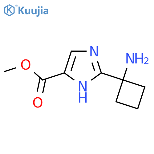 methyl 2-(1-aminocyclobutyl)-1H-imidazole-4-carboxylate structure