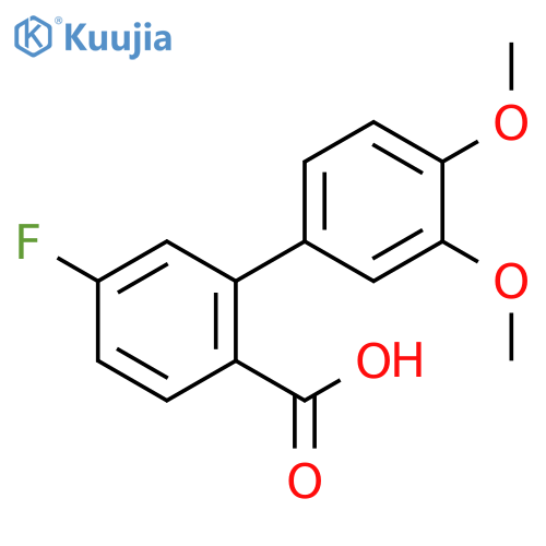 2-(3,4-Dimethoxyphenyl)-4-fluorobenzoic acid structure