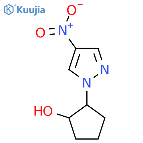 2-(4-nitro-1H-pyrazol-1-yl)cyclopentan-1-ol structure