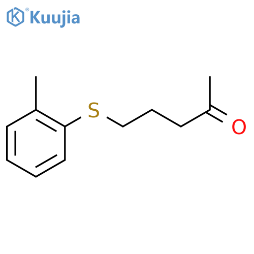 2-Pentanone, 5-[(2-methylphenyl)thio]- structure