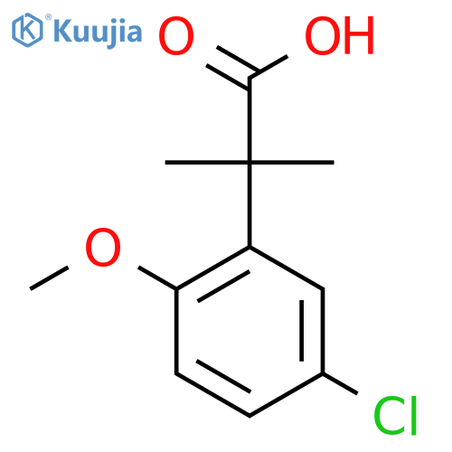 2-(5-chloro-2-methoxyphenyl)-2-methylpropanoic acid structure