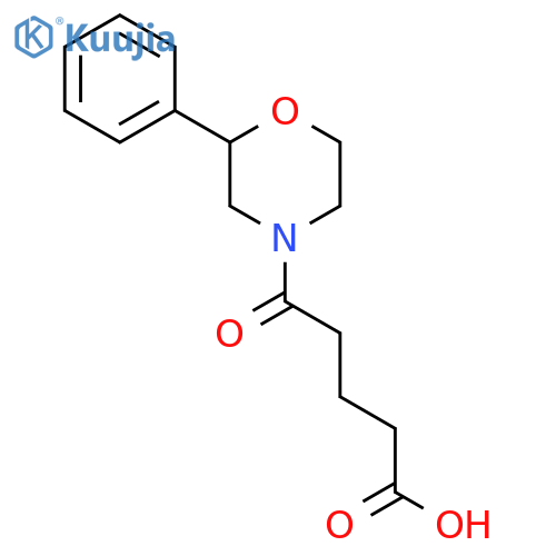 5-Oxo-5-(2-phenylmorpholino)pentanoic acid structure