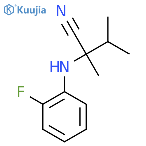 2-(2-Fluorophenyl)amino-2,3-dimethylbutanenitrile structure