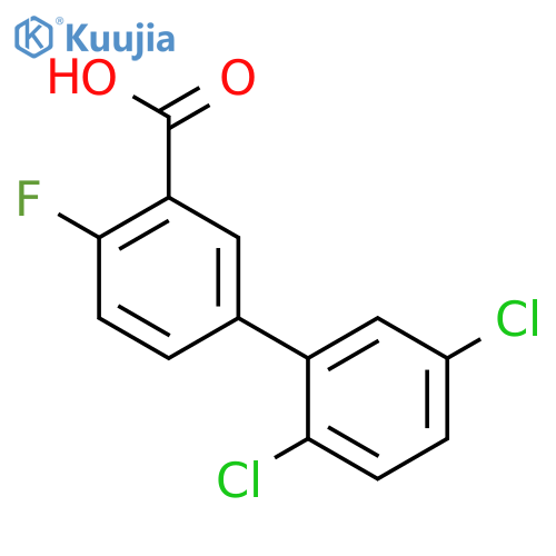 5-(2,5-dichlorophenyl)-2-fluorobenzoic acid structure