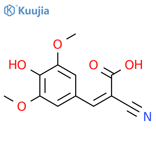 2-Propenoic acid, 2-cyano-3-(4-hydroxy-3,5-dimethoxyphenyl)- structure