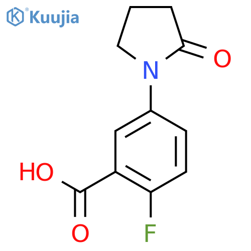 2-Fluoro-5-(2-oxopyrrolidin-1-yl)benzoic acid structure