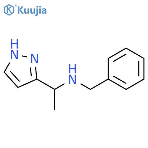 N-Benzyl-1-(1H-pyrazol-5-yl)ethanamine structure