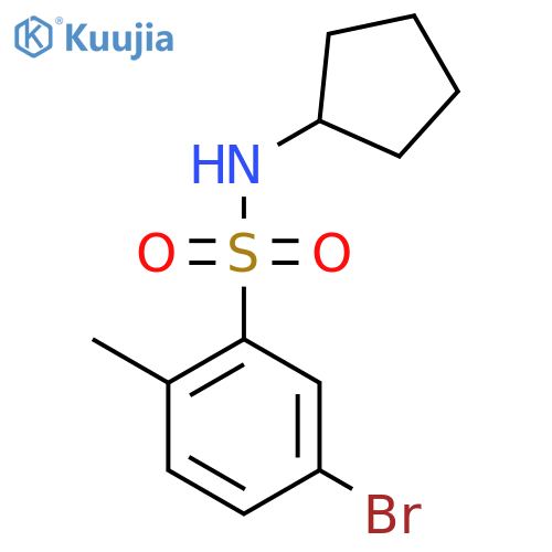 5-Bromo-N-cyclopentyl-2-methylbenzenesulfonamide structure