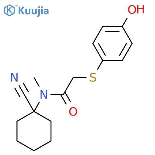 N-(1-cyanocyclohexyl)-2-[(4-hydroxyphenyl)sulfanyl]-N-methylacetamide structure