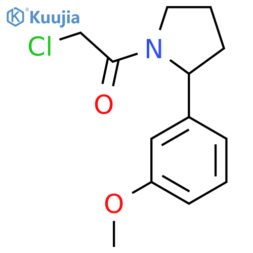 2-Chloro-1-2-(3-methoxyphenyl)pyrrolidin-1-ylethan-1-one structure