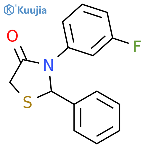 4-Thiazolidinone, 3-(3-fluorophenyl)-2-phenyl- structure
