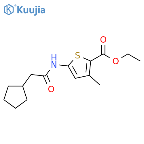 ethyl 5-(2-cyclopentylacetamido)-3-methylthiophene-2-carboxylate structure
