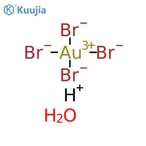 Hydron;tetrabromogold(1-);hydrate structure