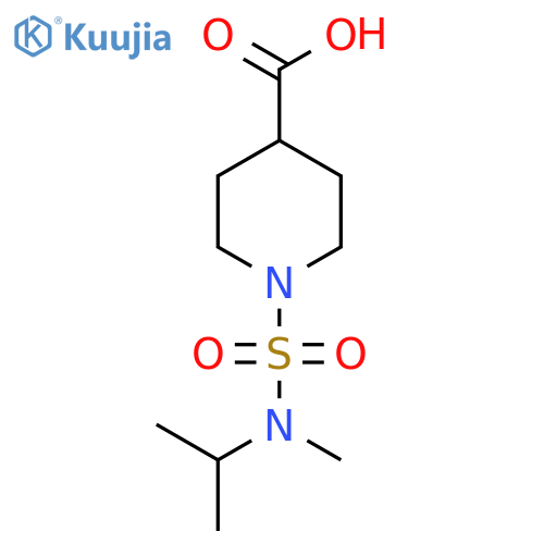 1-methyl(propan-2-yl)sulfamoylpiperidine-4-carboxylic acid structure