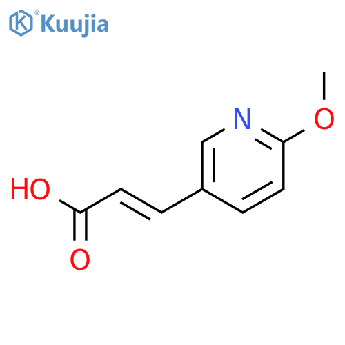 (2E)-3-(6-methoxypyridin-3-yl)prop-2-enoic acid structure
