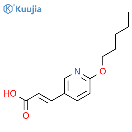 2-Propenoic acid, 3-[6-(pentyloxy)-3-pyridinyl]-, (E)- structure