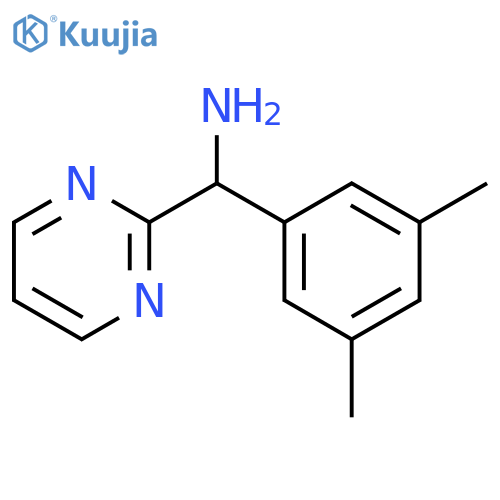 (3,5-dimethylphenyl)(pyrimidin-2-yl)methanamine structure