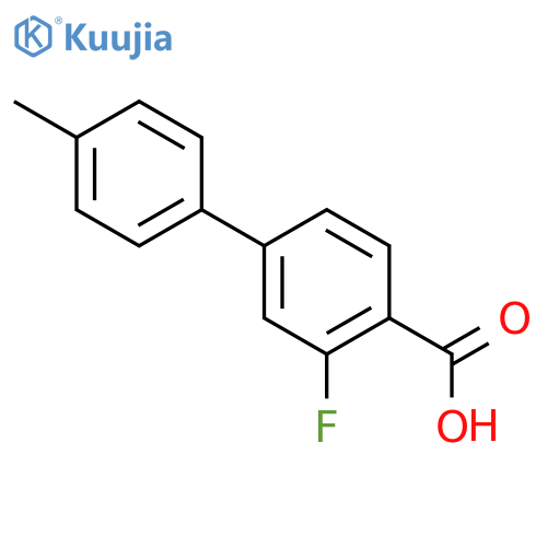 2-Fluoro-4-(4-methylphenyl)benzoic acid structure