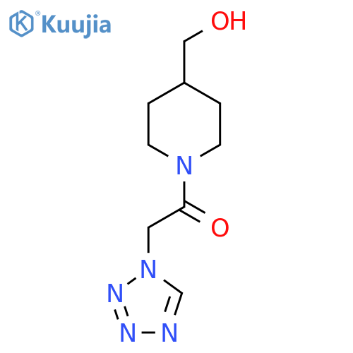 1-[4-(hydroxymethyl)piperidin-1-yl]-2-(1H-1,2,3,4-tetrazol-1-yl)ethan-1-one structure