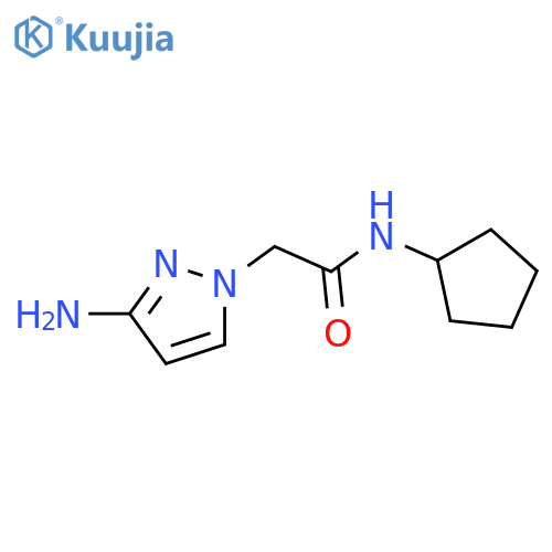 2-(3-amino-1H-pyrazol-1-yl)-N-cyclopentylacetamide structure