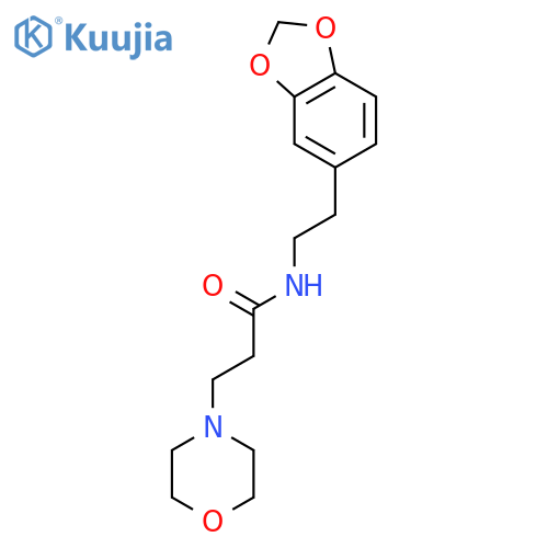 4-Morpholinepropanamide, N-[2-(1,3-benzodioxol-5-yl)ethyl]- structure