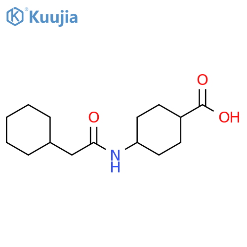 4-(2-cyclohexylacetamido)cyclohexane-1-carboxylic acid structure