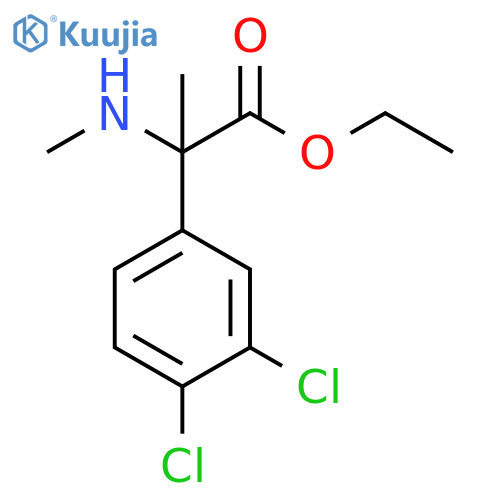 Benzeneacetic acid, 3,4-dichloro-α-methyl-α-(methylamino)-, ethyl ester structure