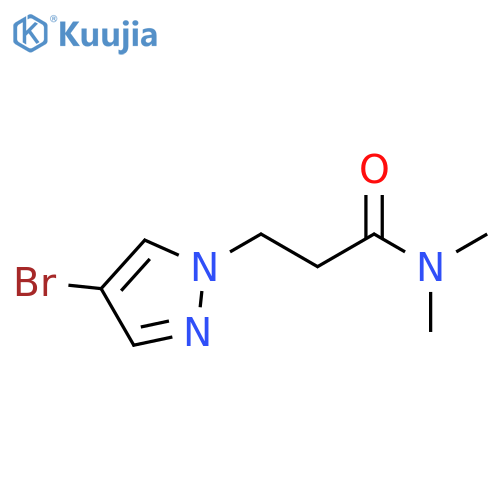 3-(4-bromo-1H-pyrazol-1-yl)-N,N-dimethylpropanamide structure