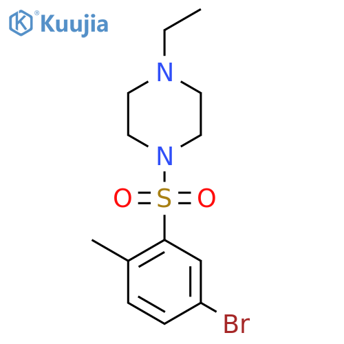1-((5-Bromo-2-methylphenyl)sulfonyl)-4-ethylpiperazine structure