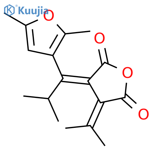 2,5-Furandione, 3-[1-(2,5-dimethyl-3-furanyl)-2-methylpropylidene]dihydro-4-(1-methylethylidene)-, (3E)- structure