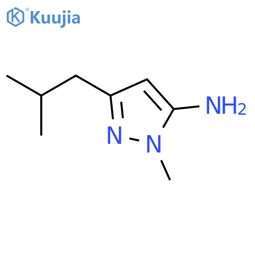 1-Methyl-3-(2-methylpropyl)-1H-pyrazol-5-amine structure