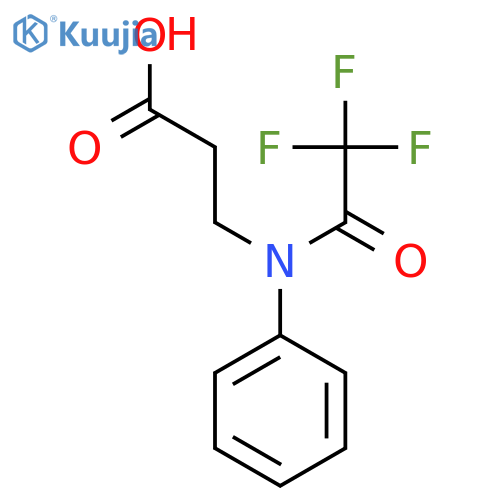 3-(2,2,2-trifluoro-N-phenylacetamido)propanoic acid structure