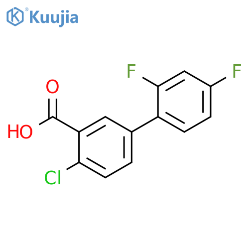2-chloro-5-(2,4-difluorophenyl)benzoic acid structure