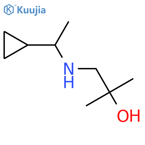 1-(1-cyclopropylethyl)amino-2-methylpropan-2-ol structure