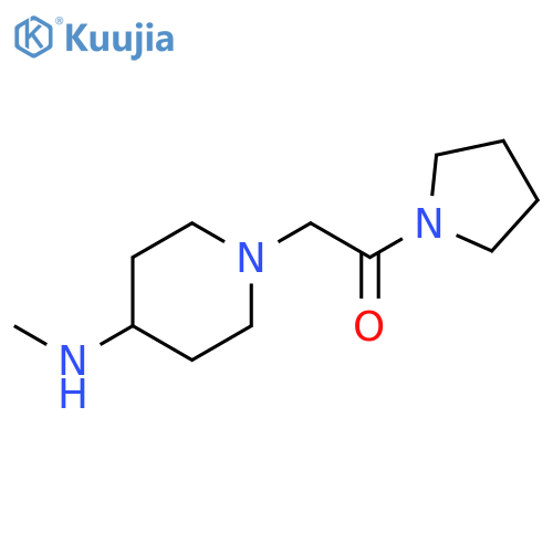 2-[4-(methylamino)piperidin-1-yl]-1-(pyrrolidin-1-yl)ethan-1-one structure