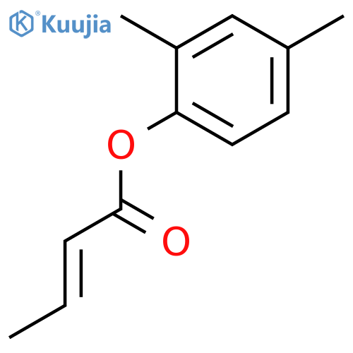 2-Butenoic acid, 2,4-dimethylphenyl ester, (E)- structure