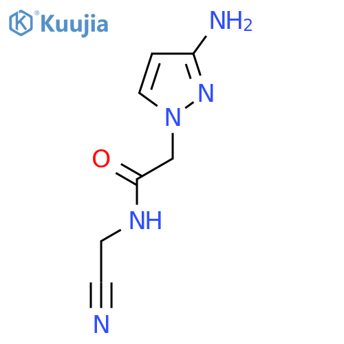 2-(3-amino-1H-pyrazol-1-yl)-N-(cyanomethyl)acetamide structure