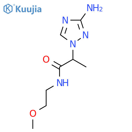 2-(3-amino-1H-1,2,4-triazol-1-yl)-N-(2-methoxyethyl)propanamide structure