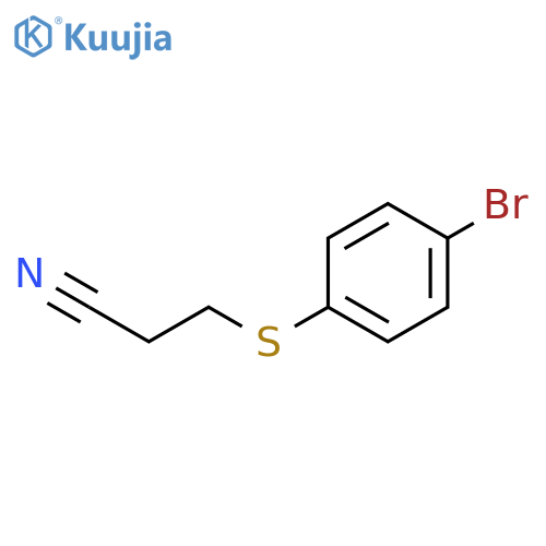 Propanenitrile, 3-[(4-bromophenyl)thio]- structure