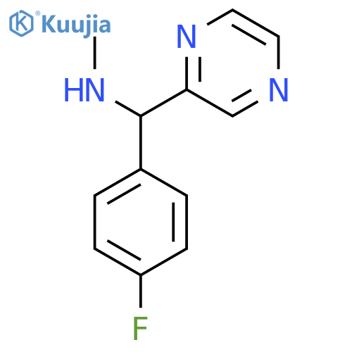 [(4-Fluorophenyl)(pyrazin-2-yl)methyl](methyl)amine structure